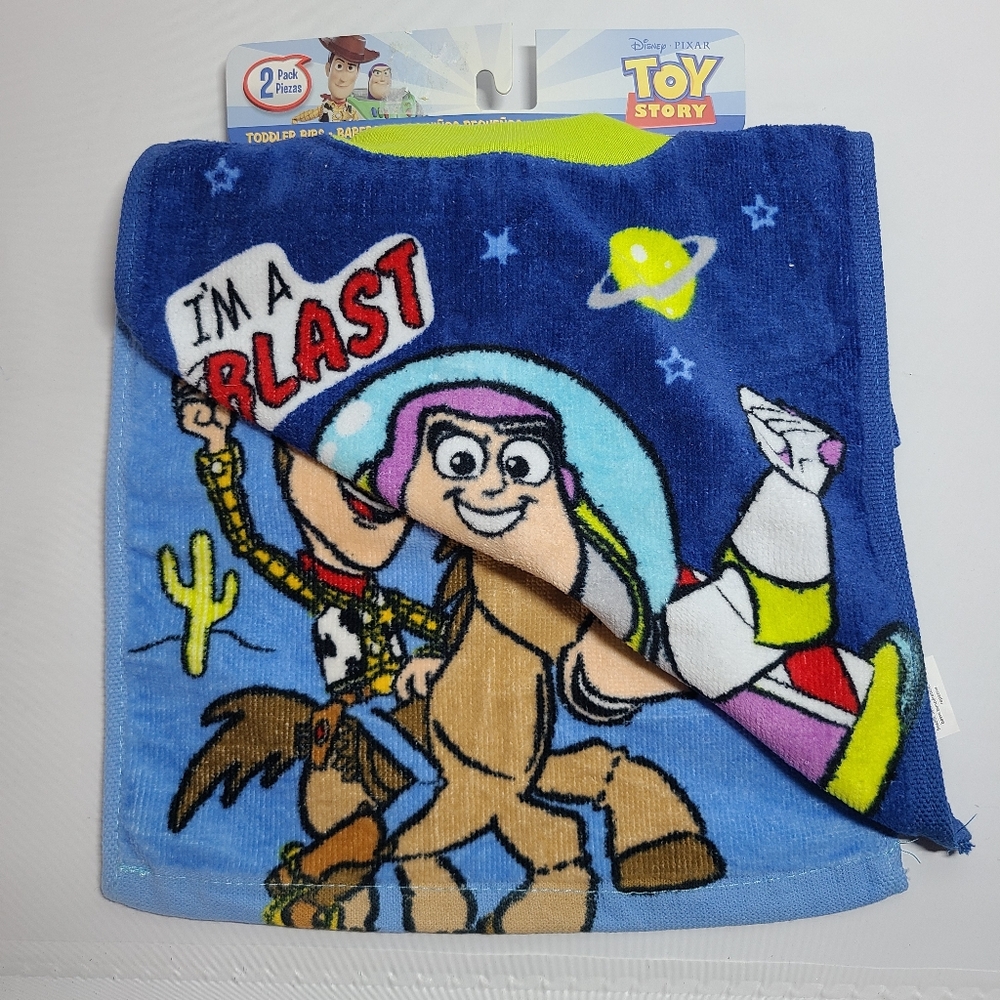 Disney Pixar Toy Story Baby Toddler Bibs 2 Pack